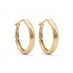 Kaeloria Classic Hoop Earrings | 33.3mm | 18K Gold Plated Stainless Steel | Anti-Tarnish | Waterproof Minimal Hoops for Women