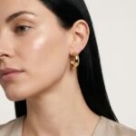Kaeloria Classic Hoop Earrings | 33.3mm | 18K Gold Plated Stainless Steel | Anti-Tarnish | Waterproof Minimal Hoops for Women