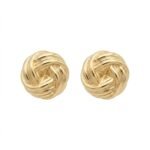 Kaeloria Twisted Knot Stud Earrings | 18K Gold Plated Stainless Steel | Anti-Tarnish Classic Statement Studs for Women