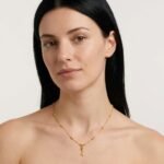 Kaeloria Minimal Beaded Drop Necklace | 18K Gold Plated | Anti-Tarnish Dainty Pendant Necklace for Women