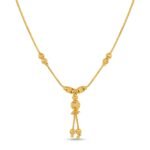 Kaeloria Minimal Beaded Drop Necklace | 18K Gold Plated | Anti-Tarnish Dainty Pendant Necklace for Women