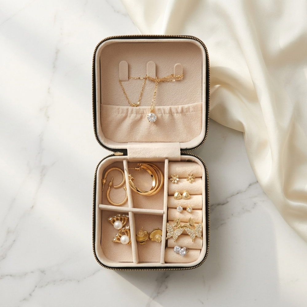 Kaeloria 10-Piece Assorted Jewellery Set with Mini Jewellery Travel Case - Image 2