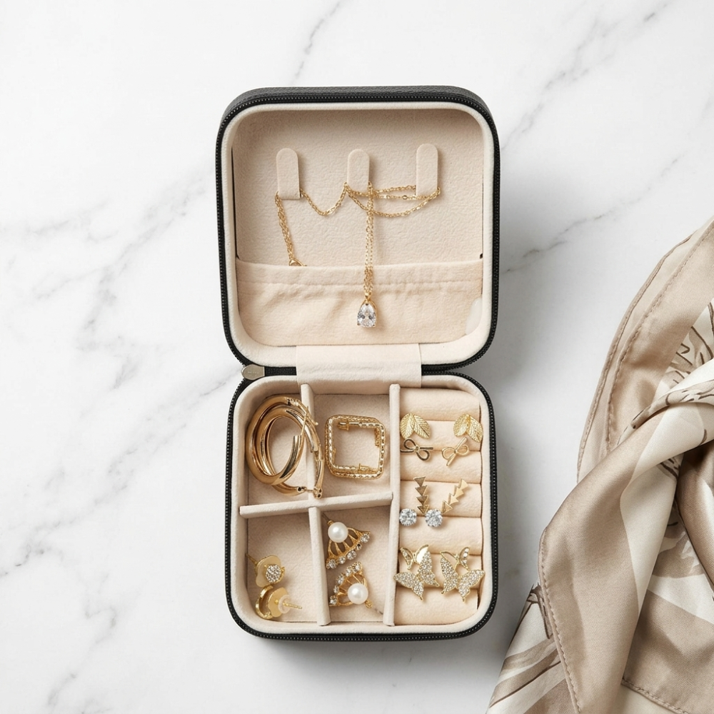 Kaeloria 10-Piece Assorted Jewellery Set with Mini Jewellery Travel Case - Image 3