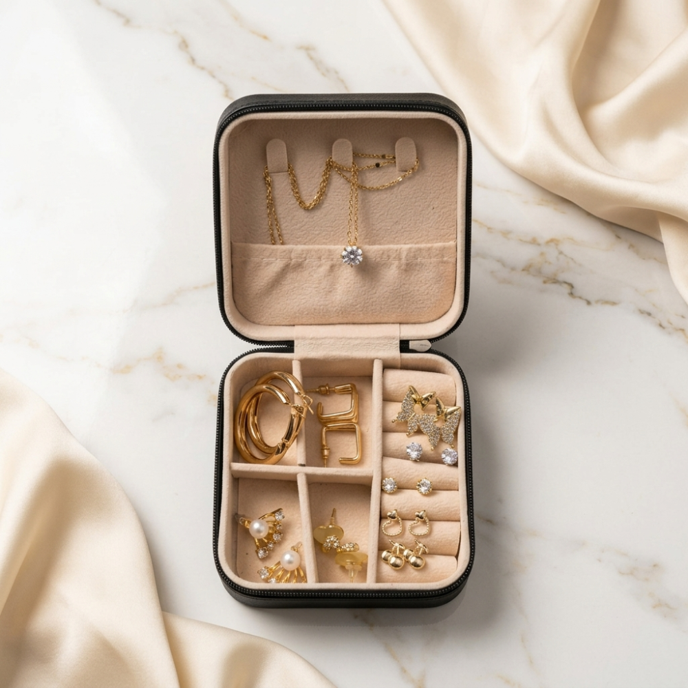 Kaeloria 10-Piece Assorted Jewellery Set with Mini Jewellery Travel Case - Image 4