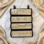 Kaeloria 12-Piece Assorted Earrings Gift Set with Velvet Jewellery Organizer